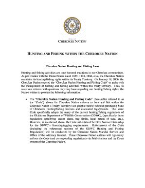 cherokee nation fishing license application.